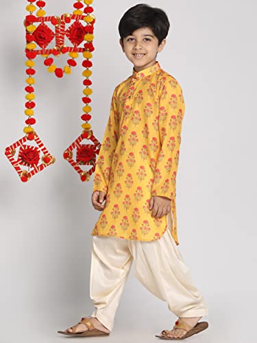Image of VASTRAMAY Boys' Ajrak Kurta & Patiyala Set