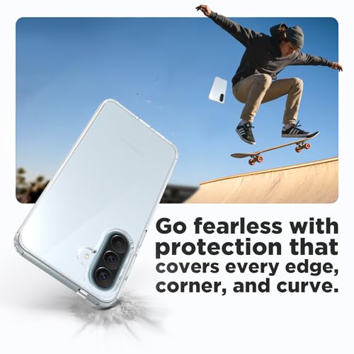 Image of RIGGEAR Shockproof Clear Hybrid Armor Back Cover Case Compatible with Samsung Galaxy A57 5G (Transparent PC and TPU Bumper)