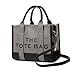 PU Leather Tote Bag for Women Spacious Design Large Capacity Handbag Generic Crossbody Commuter Shoulder Bag (A-Grey, Large)