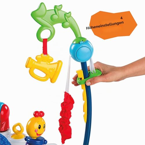 Bright Starts Baby Einstein, Neighborhood Symphony Spring- und Spielcenter, Spielstation mit Lichtern, Musik & 15+ Spielzeugen, 360° drehbar, motorische Entwicklung, 3 Sprachen, Kinder ab 6 Monaten