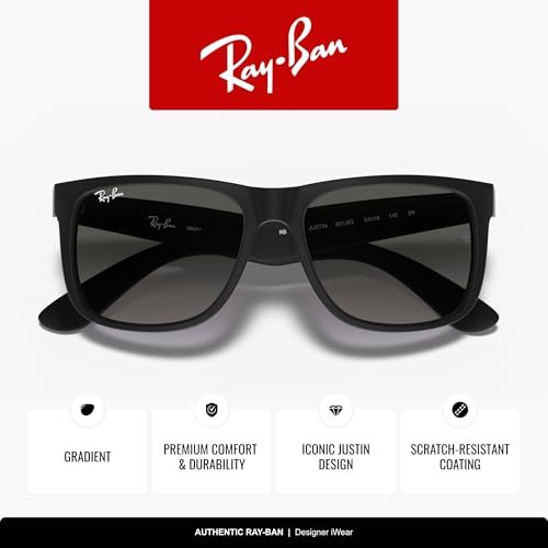 Image of Ray-Ban RB4165 Justin Classic Square Sunglasses for Men for Women