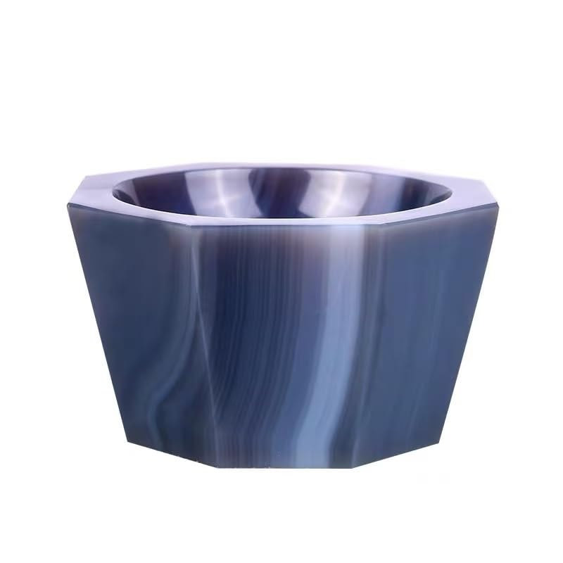 Deepen Natural Agate Mortar with Rod Laboratory Grinding Tank 60mm, 80mm, 90mm(130x108x45mm)