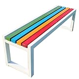 Outdoor Long Benches Courtyard Garden Park Public Benches Rest Area Seats(D,100 * 40 * 45CM)