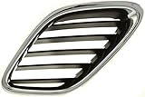 Evan-Fischer EVA17772018255 Grille for Saab Saab 9-3 03-07 LH Outer Chrome Shell/Painted-Black Insert Convertible/Sedan Left Side Replaces Partslink# SB1200104