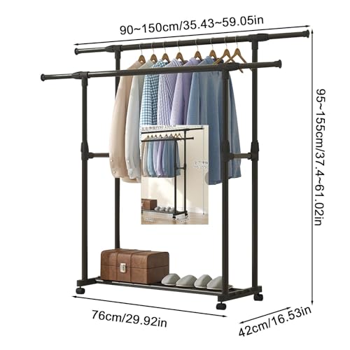 Porte-cintre pliable et réglable pour un rangement sur mesure - 7