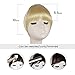 FESHFEN Clip in Bangs 100% Human Hair Curved Bangs Fringe Light Bleach Blonde Hair Pieces Clip in French Bangs Bangs with Temples Hairpieces for Women Girls