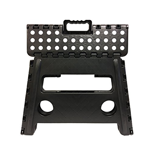 Core Pacific 302201 Black 12 Inch Folding Plastic Step Stool