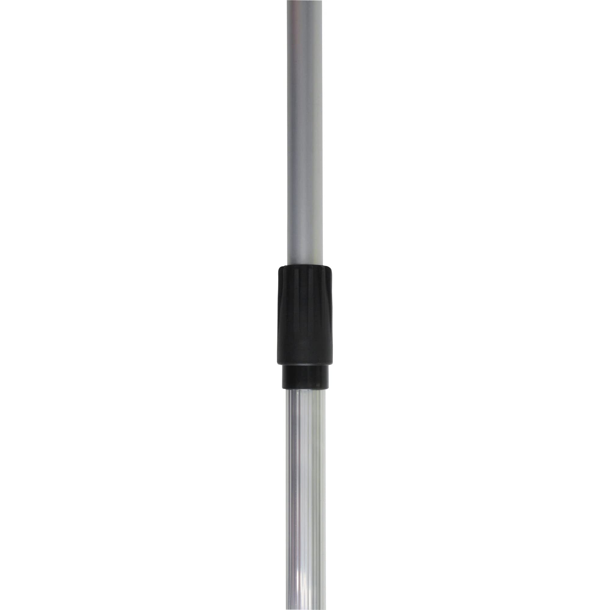 Fassadenbesen- Spinnenbesen - Dreieckbesen - Dachrinnenreiniger ausziehbar von 180 cm auf 480 cm inkl. Rinnenbürste und Laubschieber (abnehmbar)