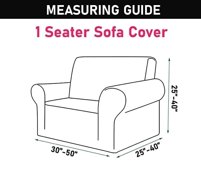 Image of Gurnoor Sofa Cover One 3 Seater and Two 1 Seater Fully Covered Universal 5 Seater for Living Room Non-Slip Sticky Elastic Stretchable Couch Sofa Set Slipcover Protector(Black-Prism)