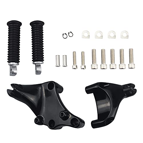 Image of Passenger Footpeg w /Mount Kit,Rear Passenger Footrests Pedal w /Mount Kit for Harley Sportster Forty-Eight 48 Seventy-Two 72 883 1200 2014-2022,Black