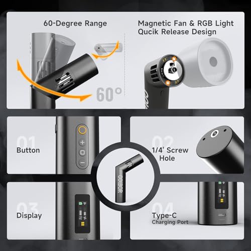 Máquina de humo portátil COLBOR de 40 W, mini generador de humo con control remoto y luces RGB para fotografía de producto, bodas, festivales, escenarios y efectos atmosféricos miniatura 2