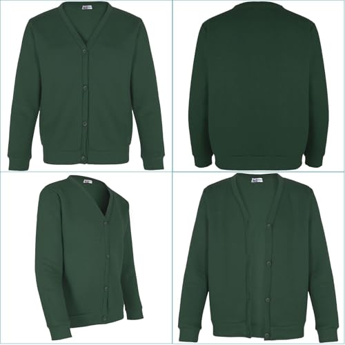 Cardigan col V en molleton pour filles de 3 à 14 ans - 6