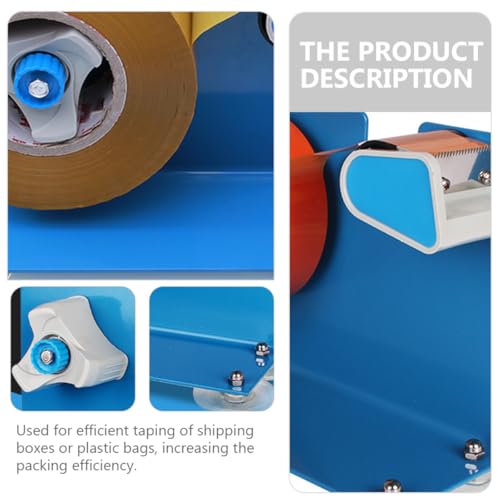Dévidoir de ruban adhésif plastique bleu pour support bureau et maison - 4
