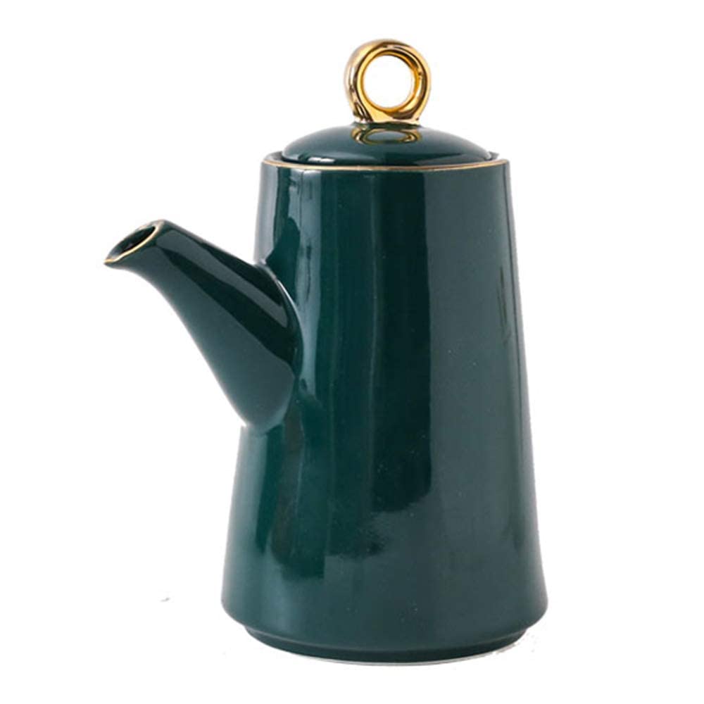ESNY Generische Olivenöl-Spenderflasche.Keramik-Ölflaschen.Geeignet Für Die Aufbewahrung Von Öl,Essig,Sojasauce Und Anderen Flüssigkeiten,1 Stück,20oz green-400ML