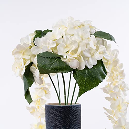 Simply Elegant Artificial Hydrangea And Plumeria Spray 36" Faux Flower - White For Home Decoration, Wedding, Events And Crafts #TOP6