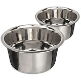 Neater Pet Brands 5 Cup (40 oz.) Stainless Steel Dog Bowls, Set of 2 Neater Feeder Replacement Bowls (Medium Deluxe Model), Dog Food Bowl & Water Bowl, Dishwasher Safe Metal Dish for Medium Dogs