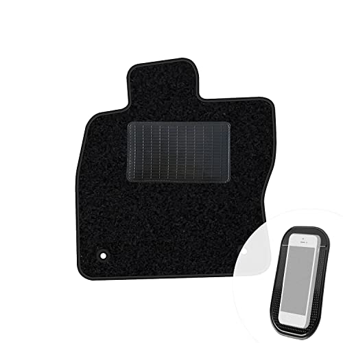 moto-MOLTICO Fahrer Fußmatte Auto Velours Fahrerseite Autoteppiche Schwarz Fahrermatte 1-teilig...