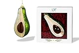 North Star Christmas - Adorno de aguacate - Colección de alimentos y bebidas - Medidas a (2.5 pulgadas) de ancho x (5.5 pulgadas) de alto - Adorno de vidrio soplado para árbol de Navidad