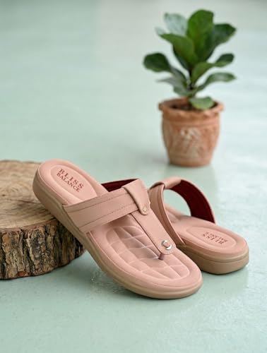 Image of Extra Soft Women's Comfortable Highcushioned Doctor Slippers|Flip-Flops Fashionable Casual & Stylish|Lightweight & Breathable Chappals|Outdoor Sandals Ladies&GirlsBB928