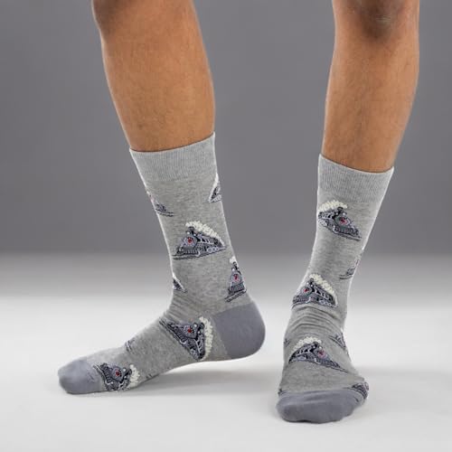 Good Luck Sock Men's Airplanes, Trains & Cars Socks, Adult3