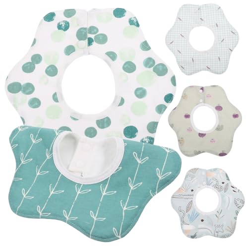 SUPVOX 5 Piezas Baberos infantiles de bebé comiendo baberos Babero infantil baberos unisex baberos para recién nacido comiendo toallas baberos recién nacido baberos algodón