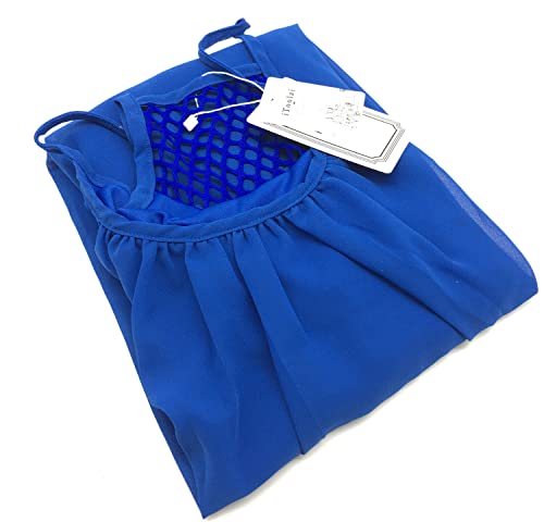 Image of Women's Chiffon Summer Casual Sundress Spaghetti Strap Tank Beach Dresses Bathing Suit Coverup