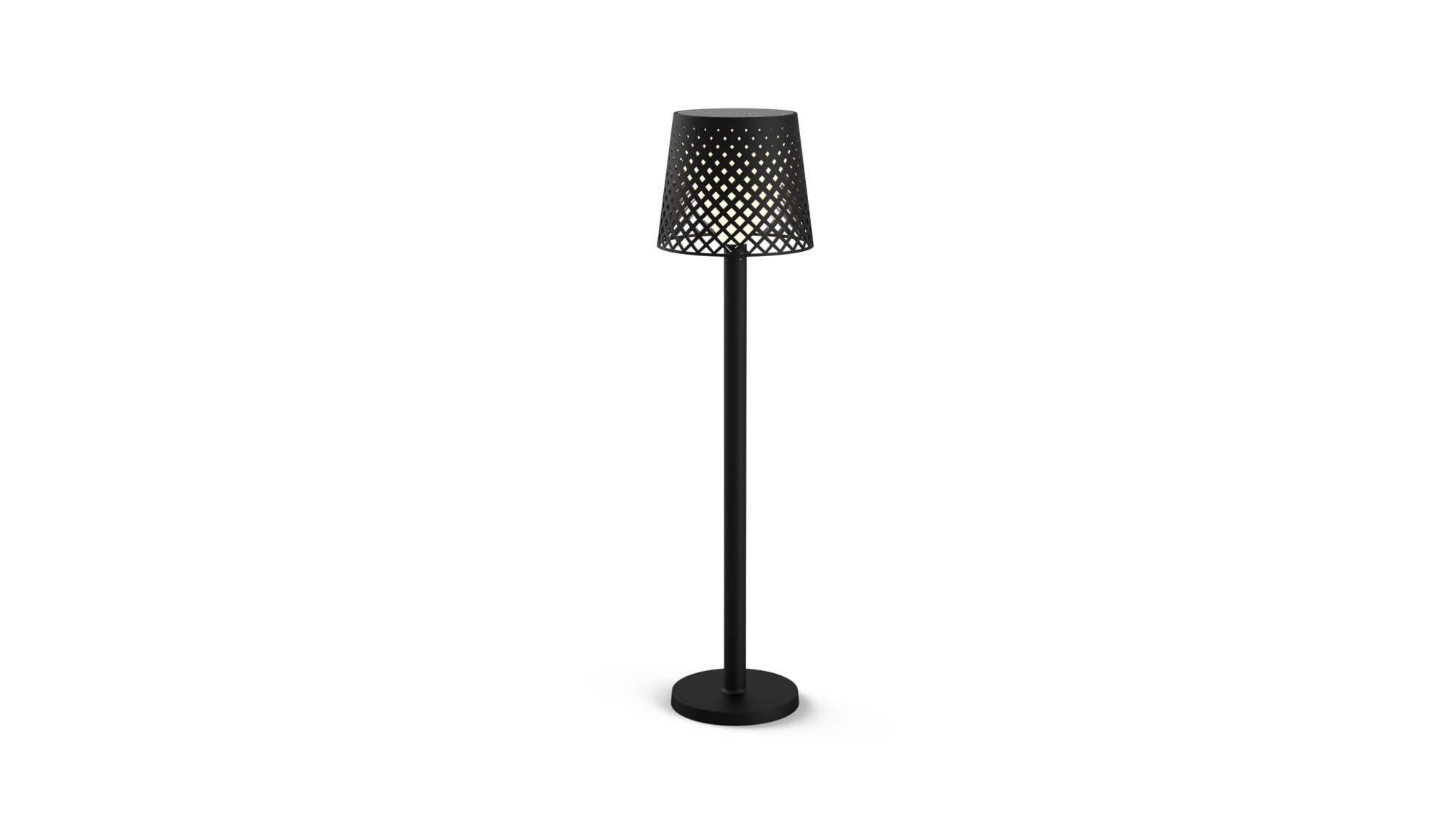 Greta - Aplique de pie o lámpara de pie para exterior con luz solar LED, color negro