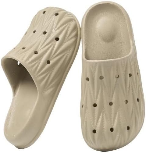Sliders Closed Toe Bath Slippers for Women, Lightweight Non-Slip Summer Breathable Clogs House Shoes Pool Beach Summer