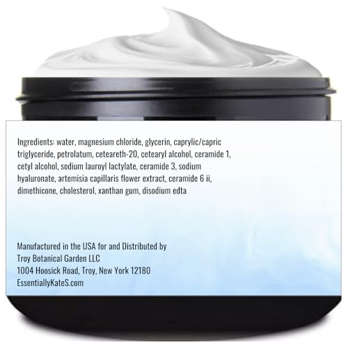 Image of Magnesium 31% Cream Lotion 4 Fl Oz - Infused with Ceramides 1, 3, 6II and Hyaluronic Acid - Soothing, Relaxing, Hydrating, and Even Skin Tone - Helps Relax Sore Muscles and Stiffness