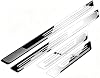 Protectores de umbral de puerta 4 piezas para Kia Sonet, acero inoxidable, placas protectoras de entrada, cubiertas interiores para panel de golpe, plateado 2