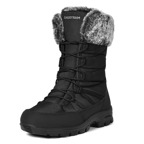 ANGRYRAM Women's Steel Toe Boots