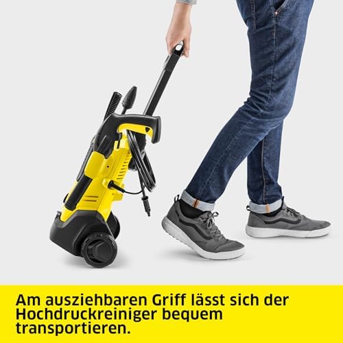 Bild 5 - Kärcher Hochdruckreiniger K 2 Premium FJ Home, Druck: max. 110 bar, Fördermenge: 360 l/h, Flächenleistung: 20 m²/h, Gewicht: 4,2 kg, HD-Pistole, Strahlrohre, Dreckfräser, Schaumdüse, Home Kit