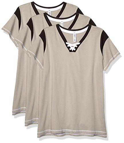 AquaGuard Damen AQU-LA3833-3PK T-Shirt, Titanic/Schwarz/Weiß, 44 Cover