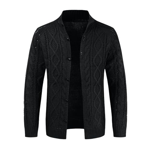 Pull homme manches longues uni style décontracté col montant hiver