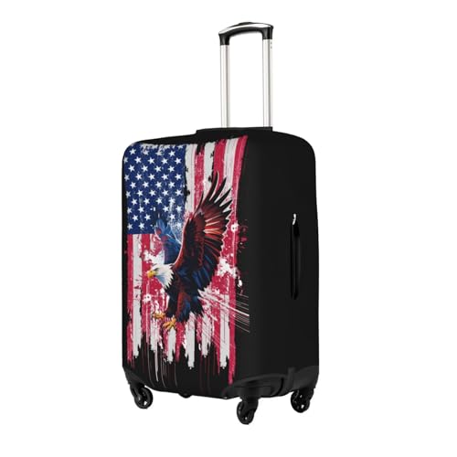 Travel Luggage Cover 4th Of July America Bald Eagleindependence Memorial Day Fashion Washable Baggage Suitcase Protector Fit For Luggage X-Large2