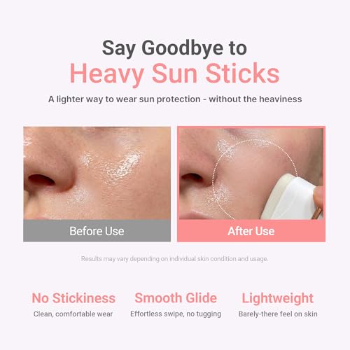 Image of KAHI Airy Fit Sun Stick S - SPF 50+ Broad Spectrum Face Sunscreen Stick | Broad Spectrum SPF 50+, Waterproof, Sweatproof, Sandproof, Ultra-Lightweight, Non-Greasy, No White Cast, Silky Powder Finish