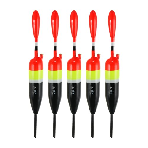 PATIKIL Fishing Slip Bobber Float 1/7oz 4g, 5 Pack Balsa Slide Floats Fishing Cork for Crappie Panfish Trout Bass, Black