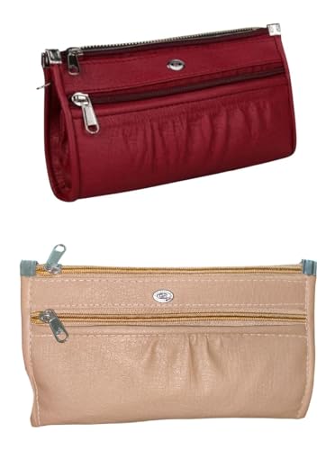Image of Trendy PU Multi Zip Pocket Daily Use Purse for Women Wallet Bag for Girls Clutches Bag for Women Multicolour Small Handbag Multi card slots phone pocket ladies purse