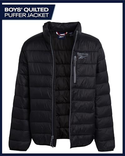 Reebok Boys Puffer Jacket - Midweight Quilted Insulated Winter Coat - Water and Wind Resistant Winter Jacket for Boys2