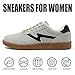 Toybdsunx Women's Fashion Sneakers, Breathable Lightweight Womens Casual Shoes, Non Slip Comfortable Grey Women's Running Sneakers for Work Walking Shopping Cycling