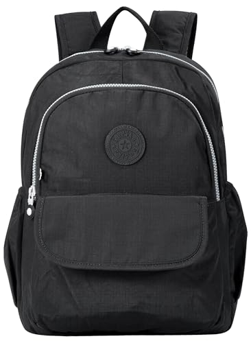 Vendra Moka Compact Hiking Nylon Waterproof Laptop Backpack Purse for Women and Men, Small Lightweight Travel Casual Outdoor Dayback