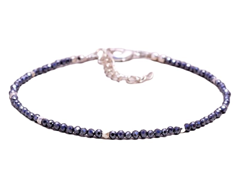 Bracelet hématite 4mm pour un style bohème chic au quotidien au bureau