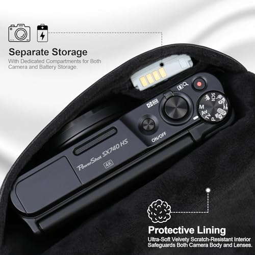 Funda para cámara Canon PowerShot SX740 negra miniatura 2