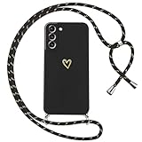 ❤ [Motif en forme de cœur] Cette Case de téléphone de couleur unie est imprimée avec un motif doré en forme de cœur, simple, à la mode et unique, et brillera encore plus au soleil. Le joli motif en forme de cœur donne à votre pour Samsung Galaxy S21 5G un look unique et charmant, ce qui en fait un excellent cadeau pour les mères, les filles, les amies et les sœurs.