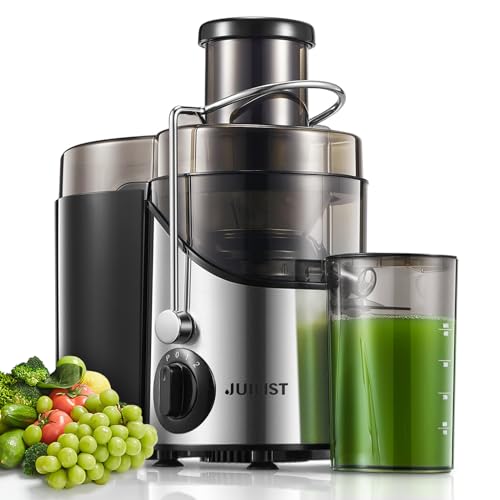 Comparison: Electric Juicer Machine 2 Juicer Machines, Juilist 3" Wide Mouth Juicer Extractor Max Power 800W, for Vegetable and Fruit with 3-Speed Setting, 400W Motor, Easy to Clean