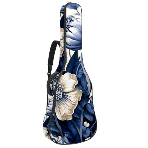 Sac pour guitare acoustique 40-42 pouces étanche avec grand compartiment de rangement à fleurs