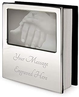 Personalised Silver Plated Photo Album Holds 100 4x6 Inch Photos - Engraved with Your Custom Text