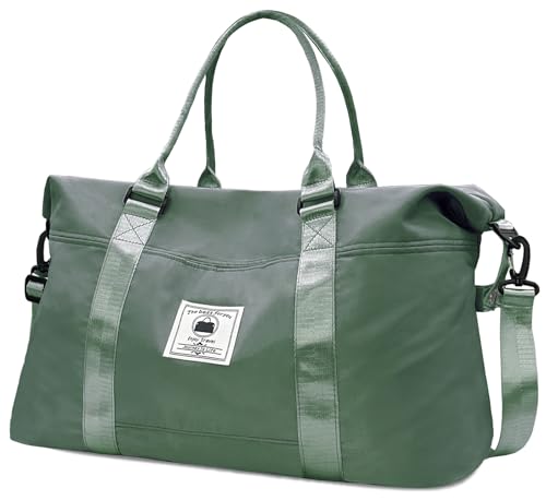 Travel Duffle Bag, Waterproof Sport Tote Gym Bag for Women Men, Overnight Weekender Carry On Bag with Wet Pocket, Olive Green, 20.8 inches x 14.7 inches x 6.2 inches, Weekender Bags for Women Travel Duffle Bag, Waterproof Sport Tote Gym Bag for Women Men, Overnight Weekender Carry On Bag with Wet Pocket, Olive Green, 20.8 inches x 14.7 inches x 6.2 inches, Weekender Bags for Women