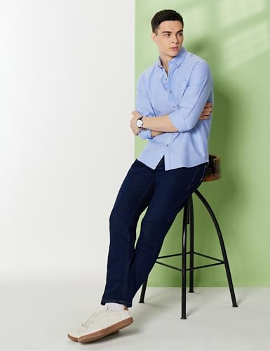 Image of Symbol Premium Men Stylish Solid All Day Fresh Buttondown Casual Shirt - Regular Fit | Plain | Full Sleeve | Cotton Semi Formal Wear (Available in Plus Size & Combo Pack)