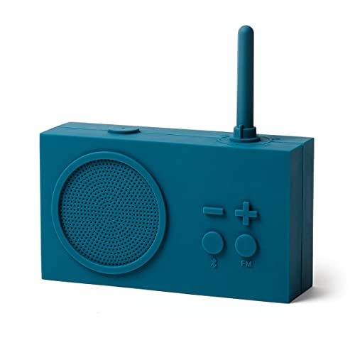 Buy 1 get 1 Lexon Tykho 3 FM Radio, Bluetooth Speaker, 5W, Splash Proof IPX4, Autonomy 20 Hours, Silicone Rubber Case - Blue